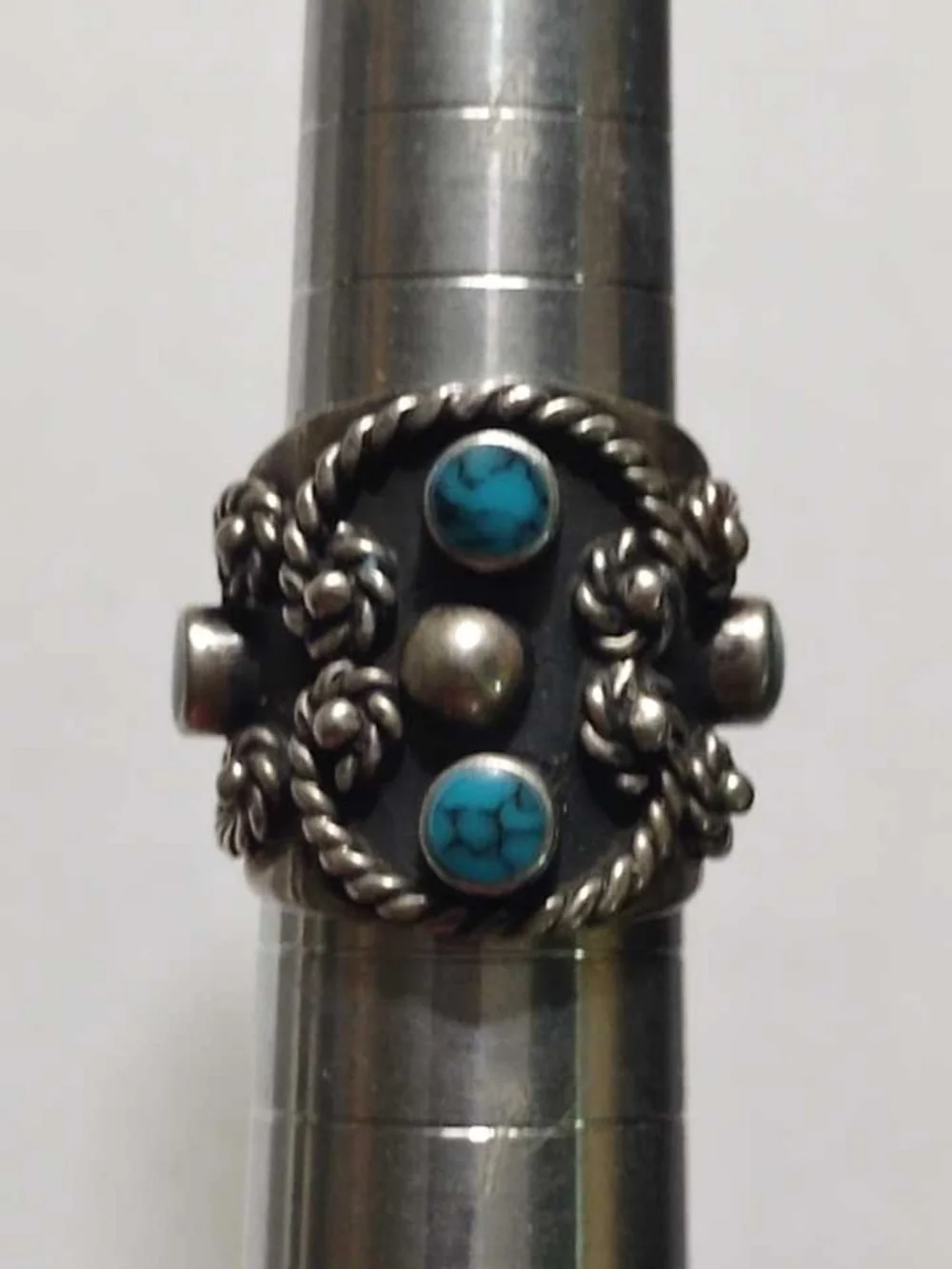 Vintage Mexico 925 Turquoise Sterling Ring Size 6